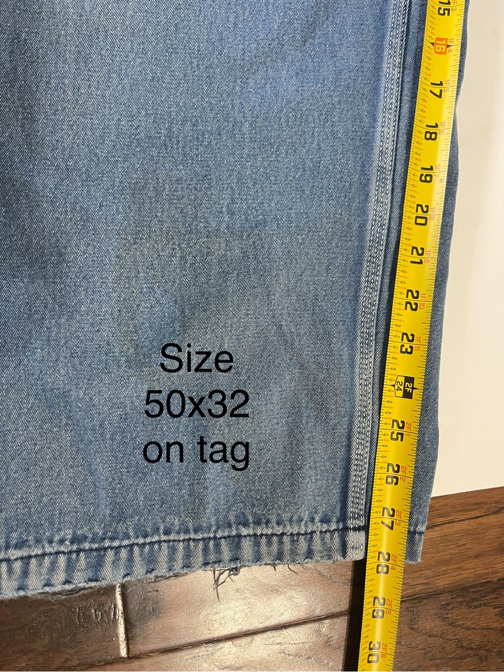 VTG LIBERTY Blue Denim Overalls Cotton Bib Overalls Size 50x32 Workwear - Picture 8 of 8